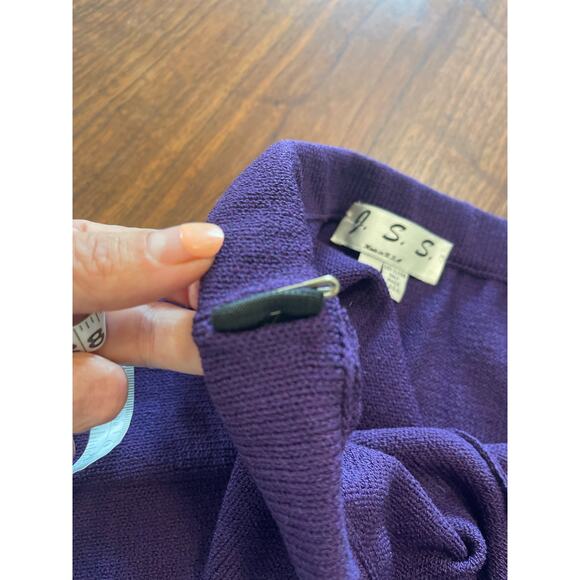 J.S.S knitwear suit small purple 3pcs pants tank jacket wool / viscous classic - Picture 13 of 16